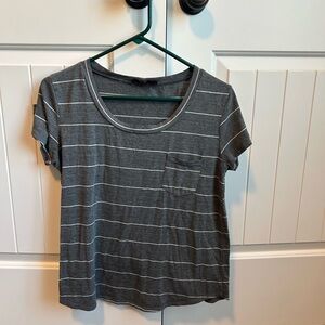 Gray Striped Women's Top